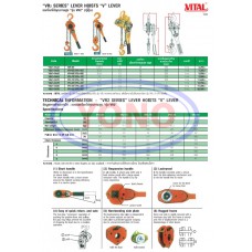 "VR2 SERIES" Lever Hoists "V" Lever